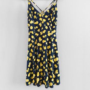Nine Britton Navy Blue Lemon Sun Dress